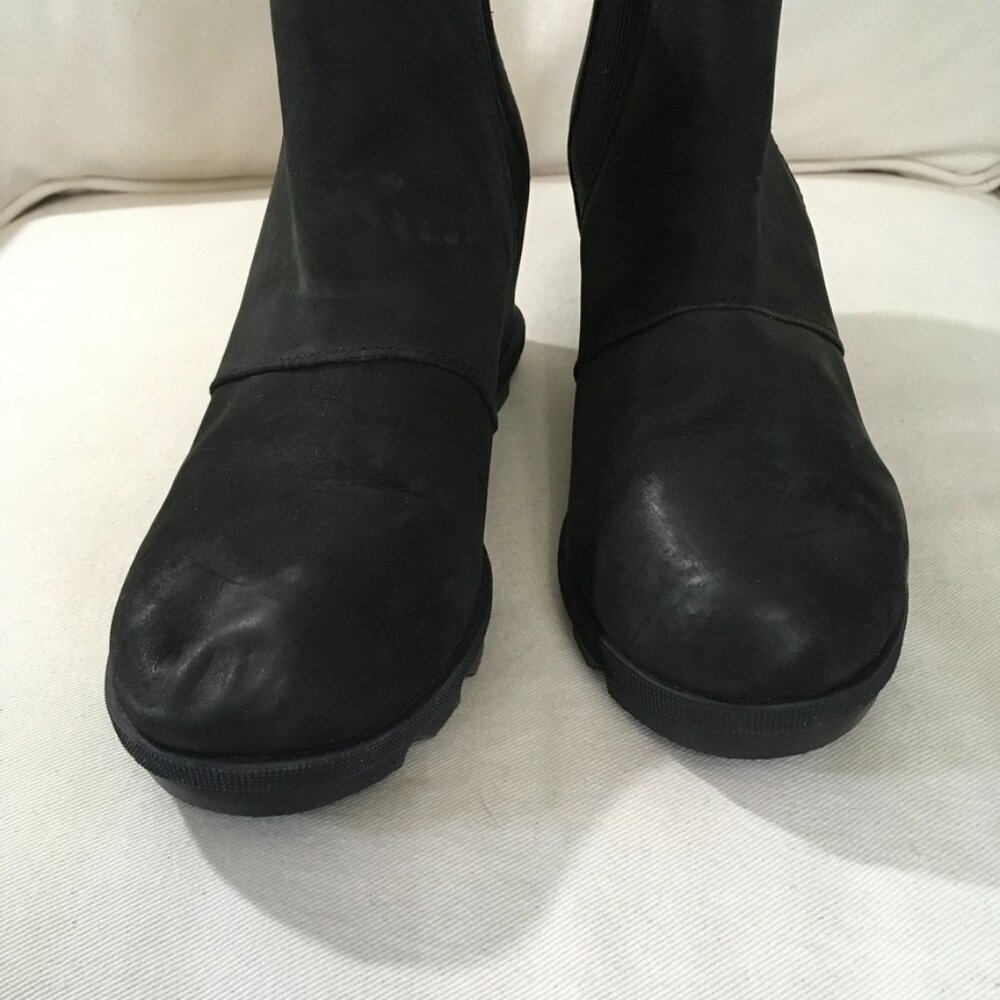SOREL Women's Joan Rhapsody Chelsea Wedge Boot Black - Picture 7 of 7